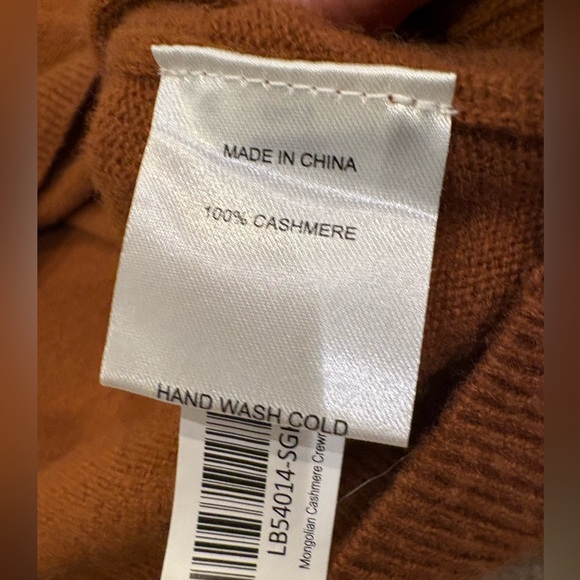 Quince Mongolian Cashmere Crewneck Sweater in Chestnut - Picture 7 of 8